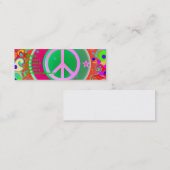 Friedenszeichen, Mond, Sterne und alles Mini Visitenkarte (Vorne/Hinten)