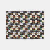 Friedenszeichen-Mosaik Fleecedecke (Vorderseite (Horizontal))