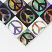 Friedenszeichen-Mosaik Fleecedecke (Ecke)