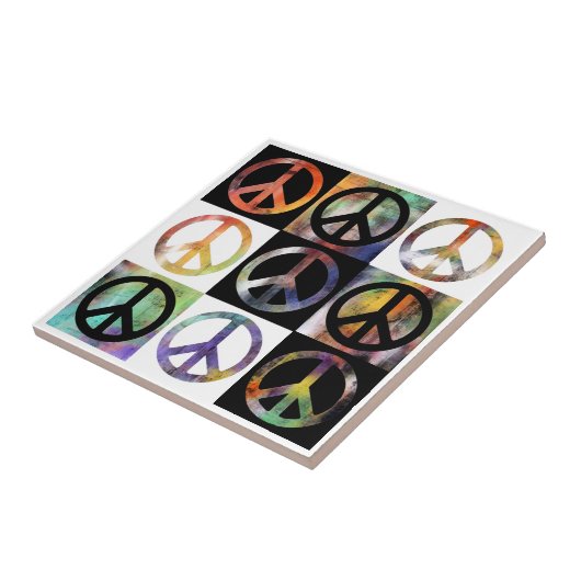 Friedenszeichen-Mosaik Fliese (Seite)