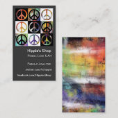 Friedenszeichen-Mosaik-Gewohnheits-Visitenkarten Visitenkarte (Vorne/Hinten)