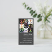 Friedenszeichen-Mosaik-Gewohnheits-Visitenkarten Visitenkarte (Stehend Vorderseite)