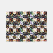 Friedenszeichen-Mosaik klein Fleecedecke (Vorderseite (Horizontal))