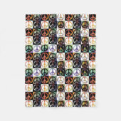 Friedenszeichen-Mosaik klein Fleecedecke (Vorderseite)