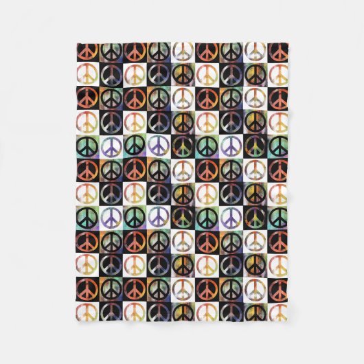Friedenszeichen-Mosaik klein Fleecedecke (Vorderseite)