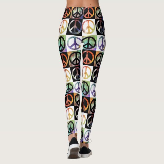 Friedenszeichen-Mosaik Leggings (Rückseite)