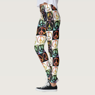 Friedenszeichen-Mosaik Leggings