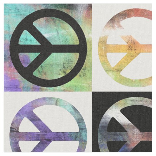 Friedenszeichen-Mosaik Stoff (Nahaufnahme)