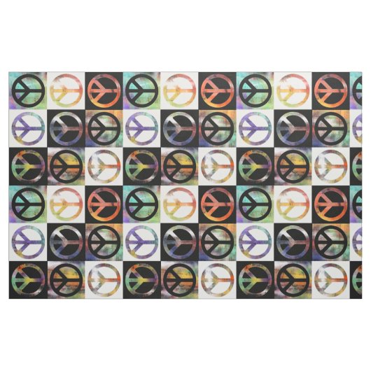 Friedenszeichen-Mosaik Stoff (Fat Quarter (45,7 x 55,9 cm))