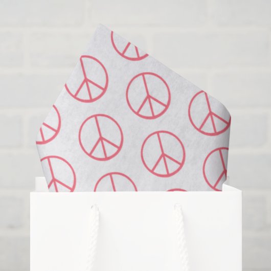 Friedenszeichen Orange Groovy Retro Spaß Seidenpapier (Geschenktüte)