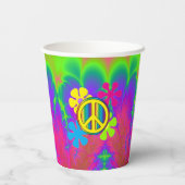 Friedenszeichen Pappbecher (Rückseite)