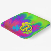 Friedenszeichen Pappteller (Gewinkelt)