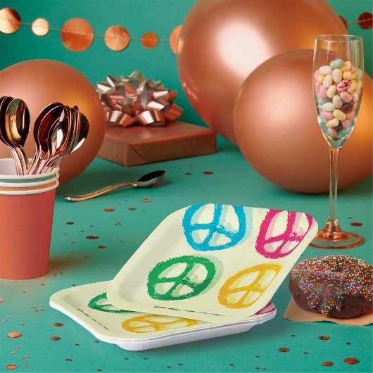 Friedenszeichen Pappteller