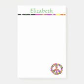 Friedenszeichen Personalisiert Post-it Klebezettel (Vorderseite)