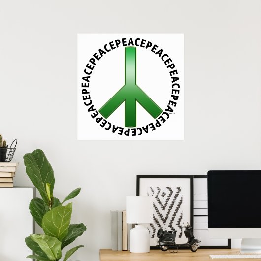 Friedenszeichen Poster (Heimbüro)