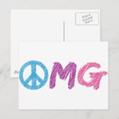 Friedenszeichen Postkarte (Vorne/Hinten)