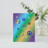 Friedenszeichen Postkarte (Stehend Vorderseite)