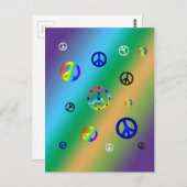 Friedenszeichen Postkarte (Vorne/Hinten)