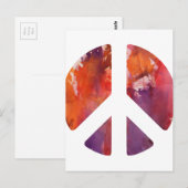 Friedenszeichen Postkarte (Vorne/Hinten)