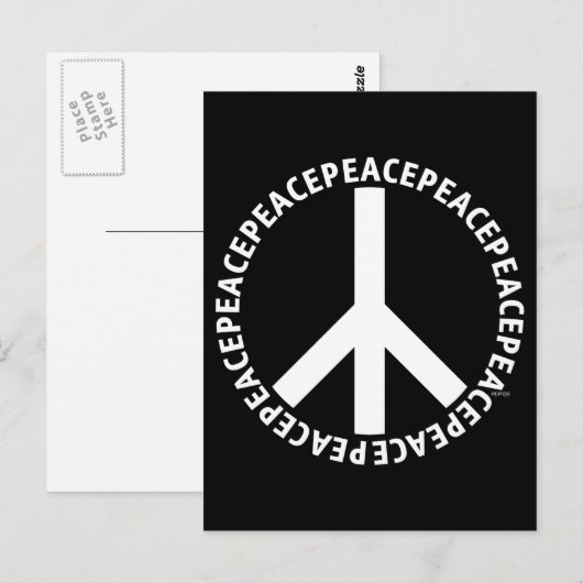 Friedenszeichen Postkarte (Vorne/Hinten)
