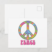 Friedenszeichen Postkarte (Vorne/Hinten)