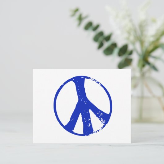 Friedenszeichen Postkarte (Stehend Vorderseite)