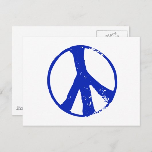 Friedenszeichen Postkarte (Vorne/Hinten)