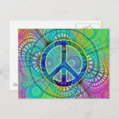 Friedenszeichen Postkarte (Vorne/Hinten)