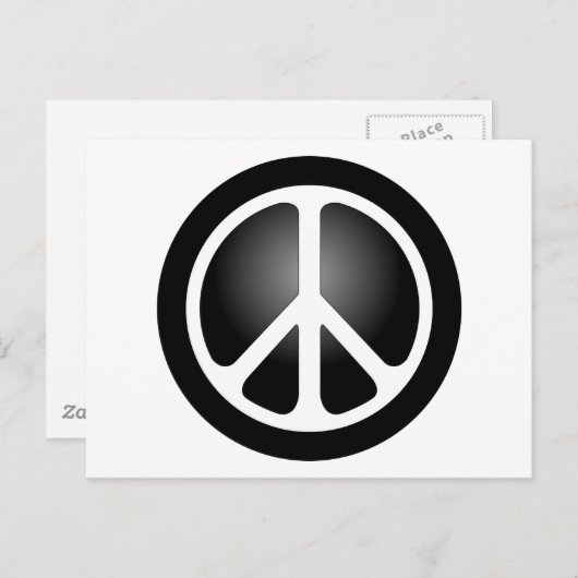 Friedenszeichen Postkarte (Vorne/Hinten)