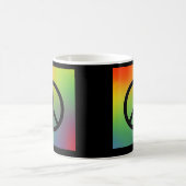 Friedenszeichen-Regenbogen Kaffeetasse (Mittel)