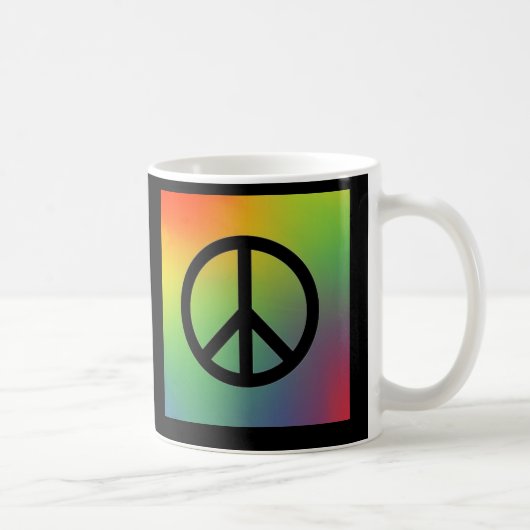 Friedenszeichen-Regenbogen Kaffeetasse (Rechts)