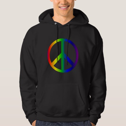 Friedenszeichen-Regenbogen-Shirt Hoodie (Vorderseite)