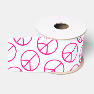 Friedenszeichen Rosa Groovy Farbige Fun Ripsband