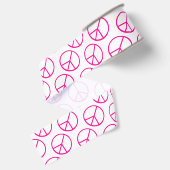 Friedenszeichen Rosa Groovy Farbige Fun Ripsband (Rückseite)