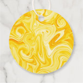 Friedenszeichen Rosa Groovy Gelb Malerei Farbige K Geschenkanhänger (Rückseite)