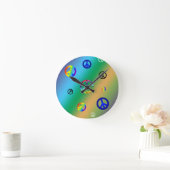 Friedenszeichen Runde Wanduhr (Zuhause)