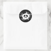 Friedenszeichen Runder Aufkleber (Tasche)