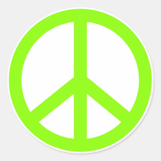 Friedenszeichen Runder Aufkleber (Vorderseite)