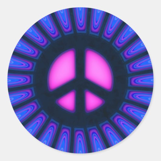Friedenszeichen Runder Aufkleber (Vorderseite)