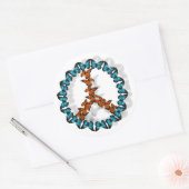 Friedenszeichen Runder Aufkleber (Umschlag)