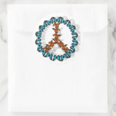 Friedenszeichen Runder Aufkleber (Tasche)