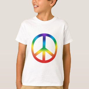 Friedenszeichen scherzt T-Stück Chakra Farben T-Shirt