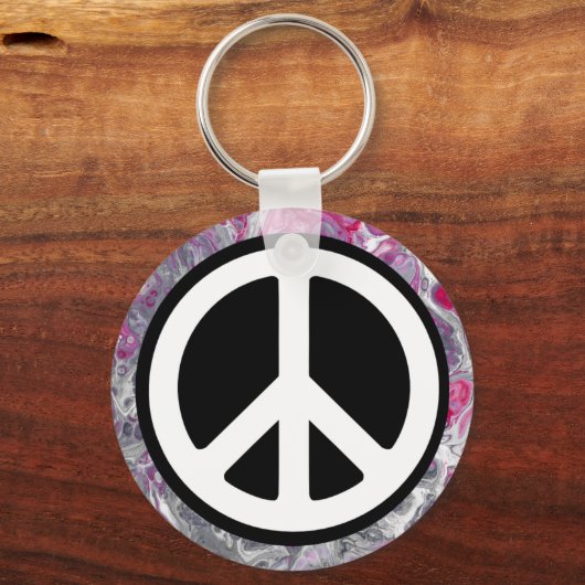 Friedenszeichen Schlüsselanhänger (Vorderseite)