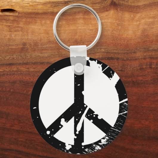 Friedenszeichen Schlüsselanhänger (Vorderseite)