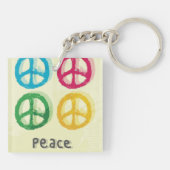 Friedenszeichen Schlüsselanhänger (Rückseite)