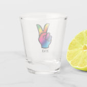 Friedenszeichen Schnapsglas (Rückseite)