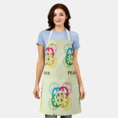 Friedenszeichen Schürze (Getragen)