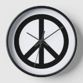 Friedenszeichen Schwarz/Weiß Uhr (Vorderseite)