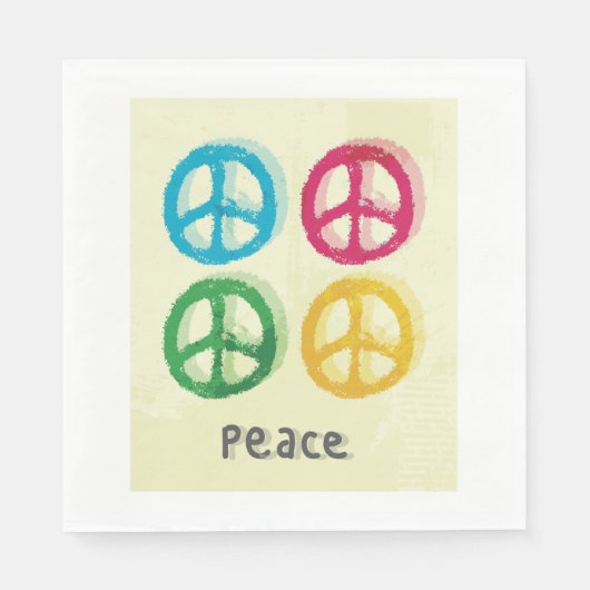 Friedenszeichen Serviette (Vorderseite)
