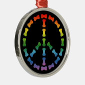 Friedenszeichen Silbernes Ornament (Rechts)